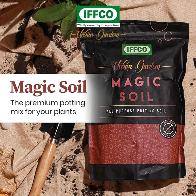 Soil Less Potting Mix for plants, with Organic Fertilizer & Seaweed, Ready to Use, Fill More Pots as Light Weight & High Volume