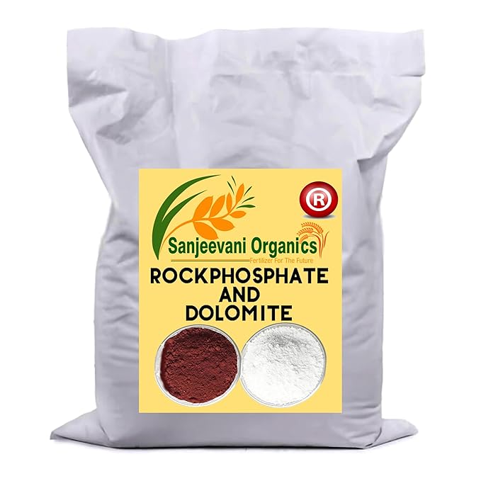 Sanjeevani Organics Rock Phosphate Powder Mix with Dolomite red and White Soil.